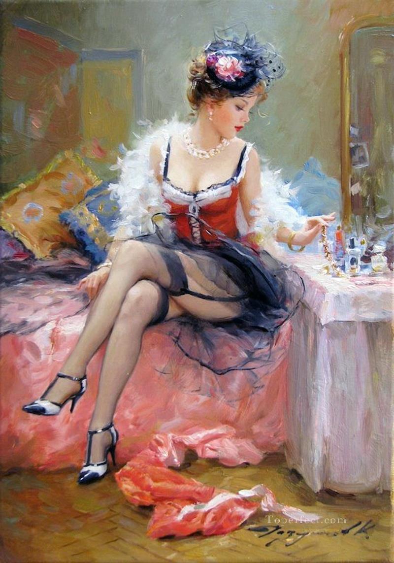 Pretty Woman KR 003 Impressionist Oil Paintings